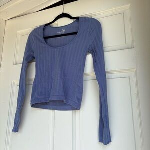 American Eagle Outfitters Ribbed Blue Blouse. SMB